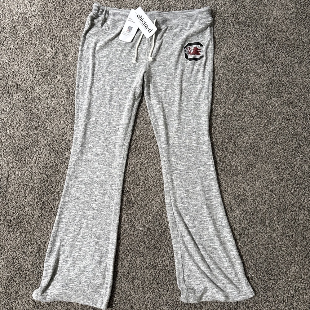 Chicha-d South Carolina Gamecocks Women's Comfy Flare Gray Pants XL